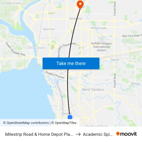 Milestrip Road & Home Depot Plaza to Academic Spine map