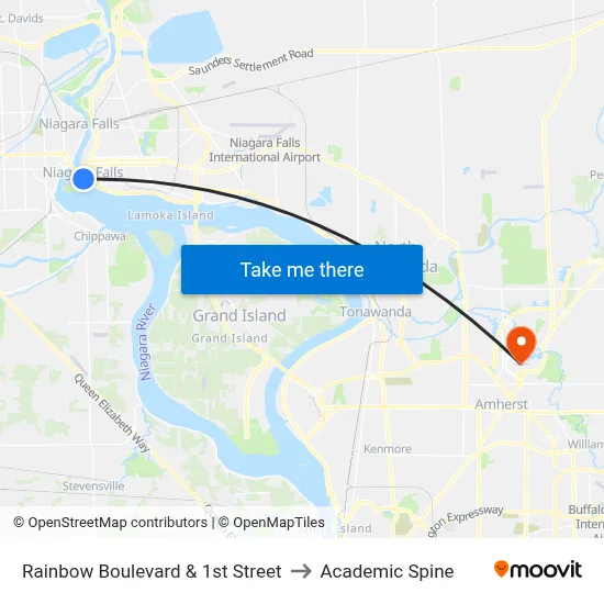 Rainbow Boulevard & 1st Street to Academic Spine map