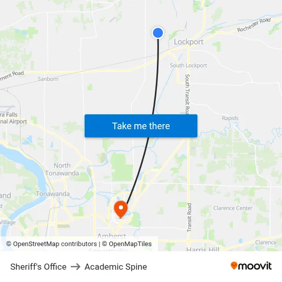 Sheriff's Office to Academic Spine map
