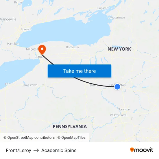 Front/Leroy to Academic Spine map