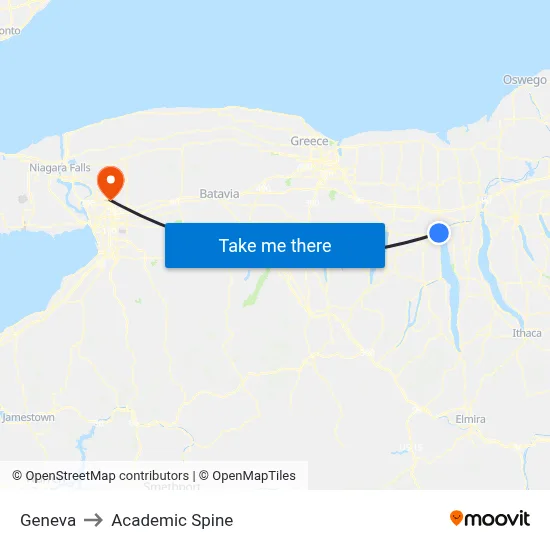 Geneva to Academic Spine map