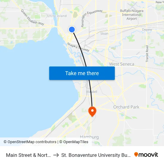 Main Street & North Street to St. Bonaventure University Buffalo Center map