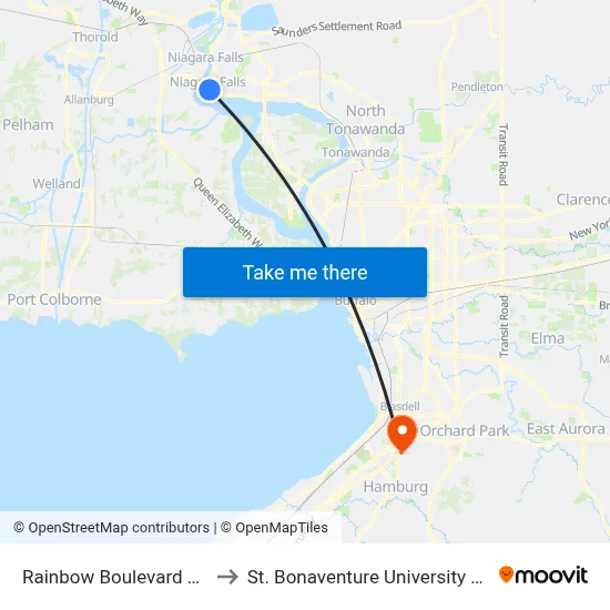 Rainbow Boulevard & 3rd Street to St. Bonaventure University Buffalo Center map