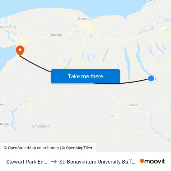 Stewart Park Entrance to St. Bonaventure University Buffalo Center map