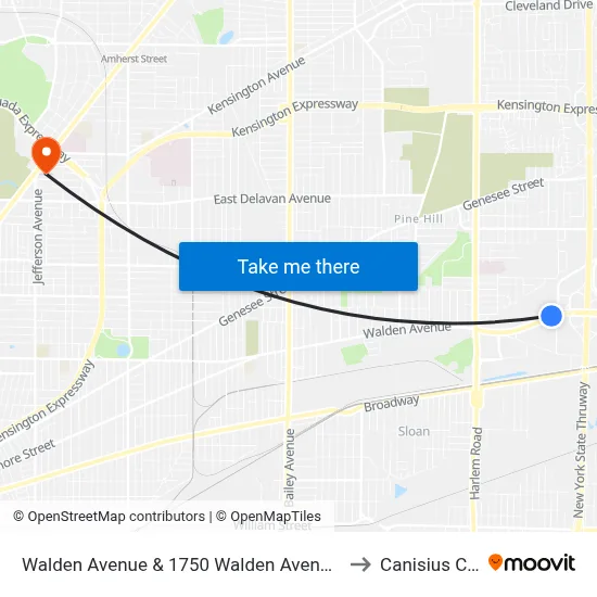 Walden Avenue & 1750 Walden Avenue (Target Plaza) to Canisius College map