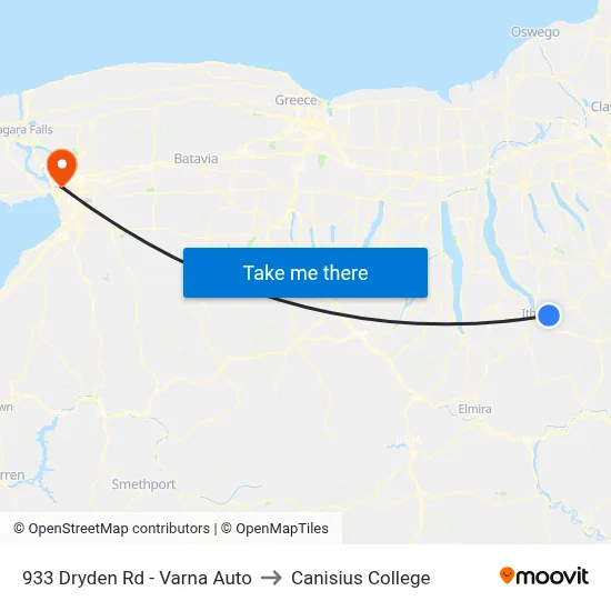 933 Dryden Rd - Varna Auto to Canisius College map