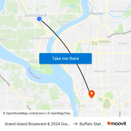 Grand Island Boulevard & 2024 Grand Island Boulevard to Buffalo State College map