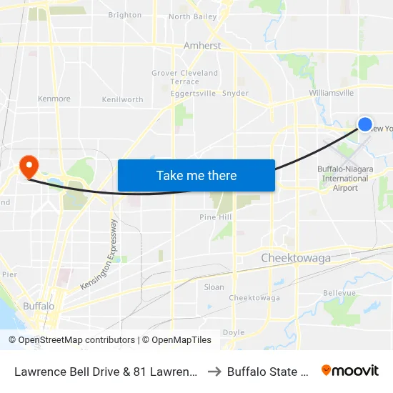 Lawrence Bell Drive & 81 Lawrence Bell Drive to Buffalo State College map