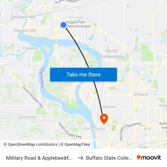 Military Road & Applebeeâ€™S to Buffalo State College map
