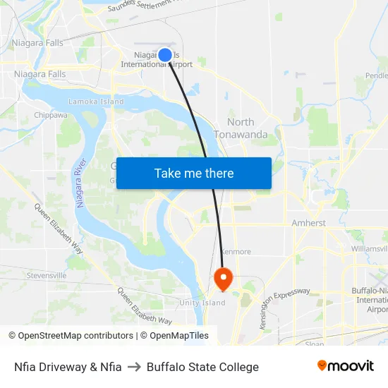Nfia Driveway & Nfia to Buffalo State College map