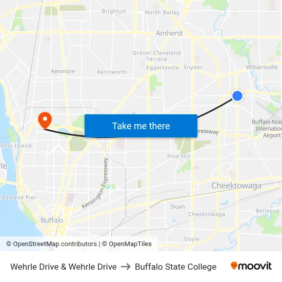 Wehrle Drive & Wehrle Drive to Buffalo State College map