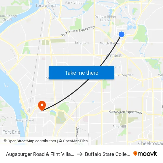Augspurger Road & Flint Village to Buffalo State College map