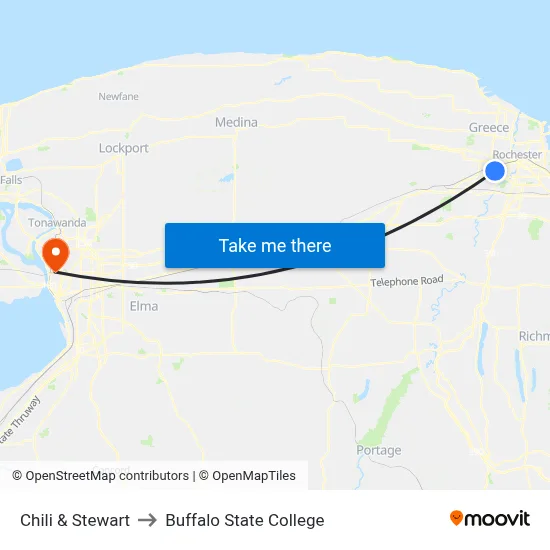 Chili & Stewart to Buffalo State College map