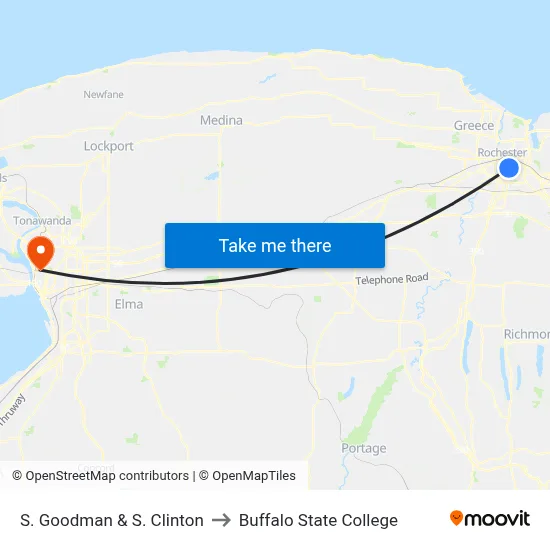 S. Goodman & S. Clinton to Buffalo State College map