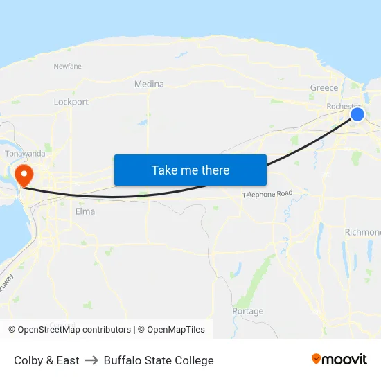 Colby & East to Buffalo State College map