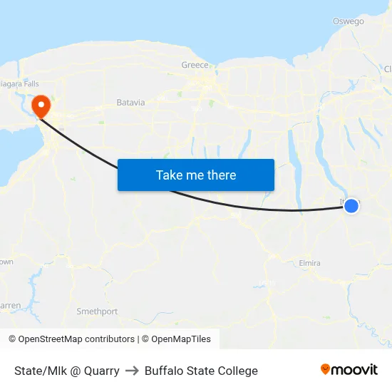 State/Mlk @ Quarry to Buffalo State College map
