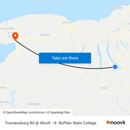 Trumansburg Rd @ Woolf to Buffalo State College map