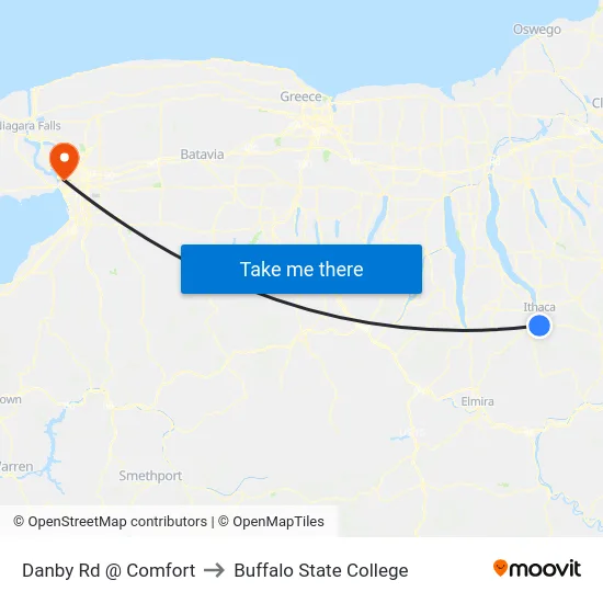 Danby Rd @ Comfort to Buffalo State College map