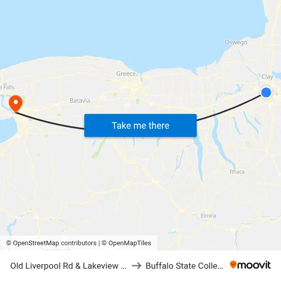 Old Liverpool Rd & Lakeview Dr to Buffalo State College map