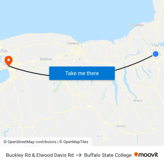 Buckley Rd & Elwood Davis Rd to Buffalo State College map