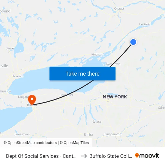 Dept Of Social Services - Canton Ob to Buffalo State College map