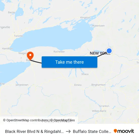 Black River Blvd N & Ringdahl Ct to Buffalo State College map