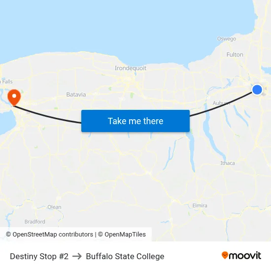 Destiny Stop #2 to Buffalo State College map