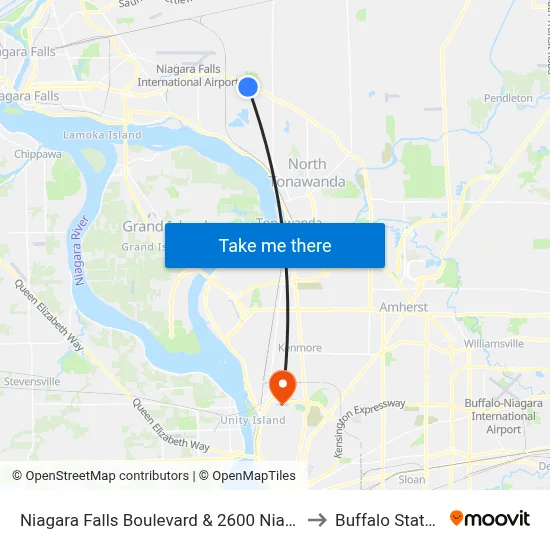 Niagara Falls Boulevard & 2600 Niagara Falls Boulevard to Buffalo State College map