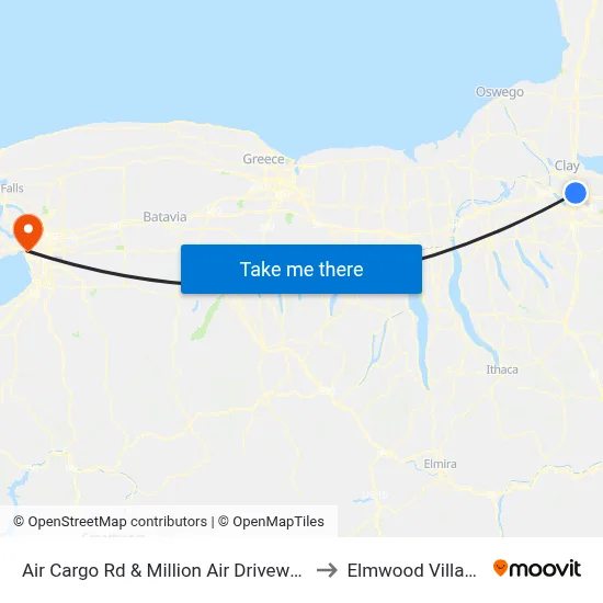 Air Cargo Rd & Million Air Driveway to Elmwood Village map