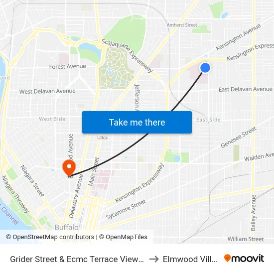 Grider Street & Ecmc Terrace View Care to Elmwood Village map