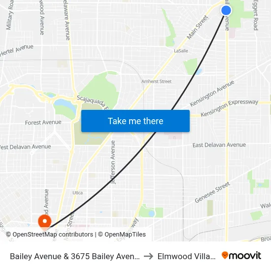 Bailey Avenue & 3675 Bailey Avenue to Elmwood Village map