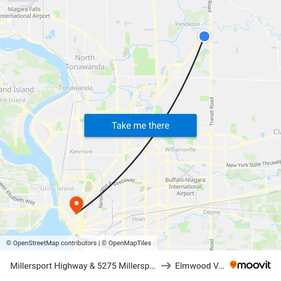 Millersport Highway & 5275 Millersport Highway to Elmwood Village map
