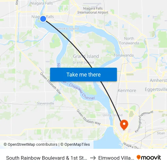 South Rainbow Boulevard & 1st Street to Elmwood Village map