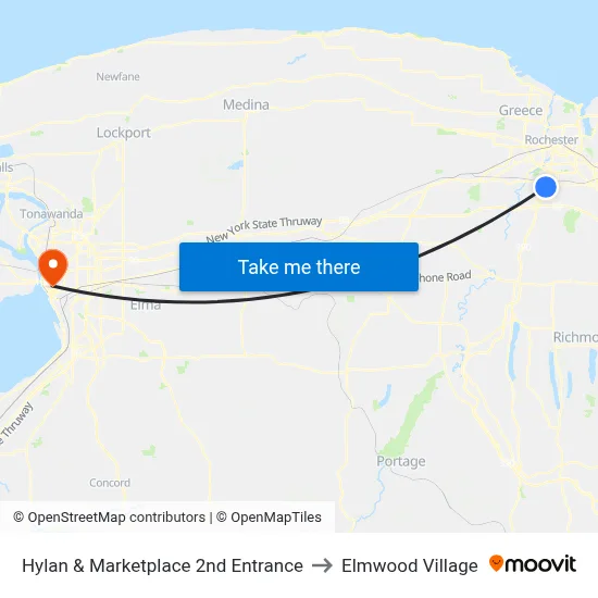 Hylan & Marketplace 2nd Entrance to Elmwood Village map