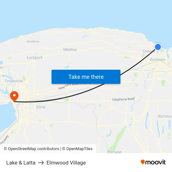 Lake & Latta to Elmwood Village map