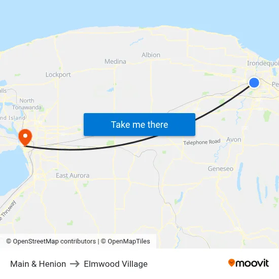 Main & Henion to Elmwood Village map