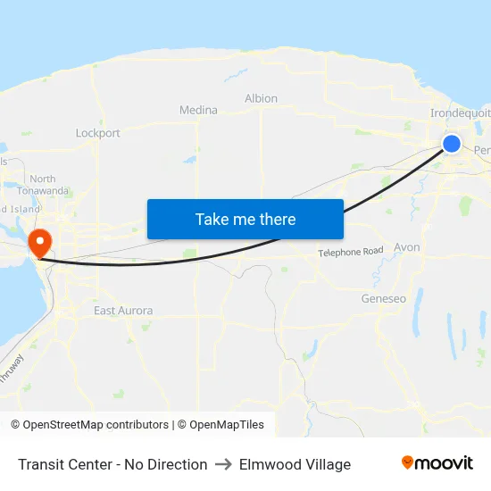 Transit Center  - No Direction to Elmwood Village map