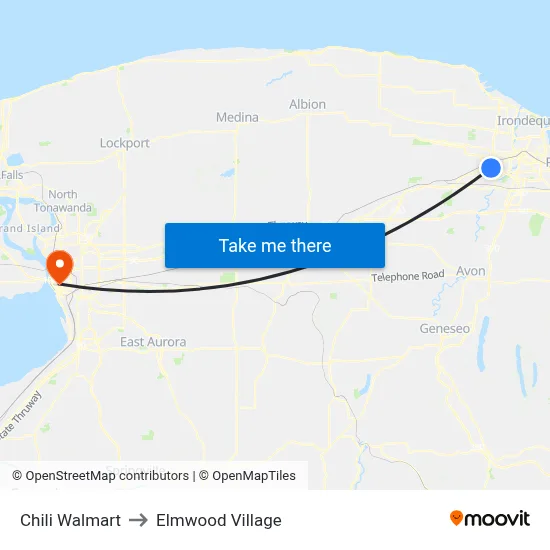 Chili Walmart to Elmwood Village map