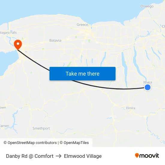 Danby Rd @ Comfort to Elmwood Village map
