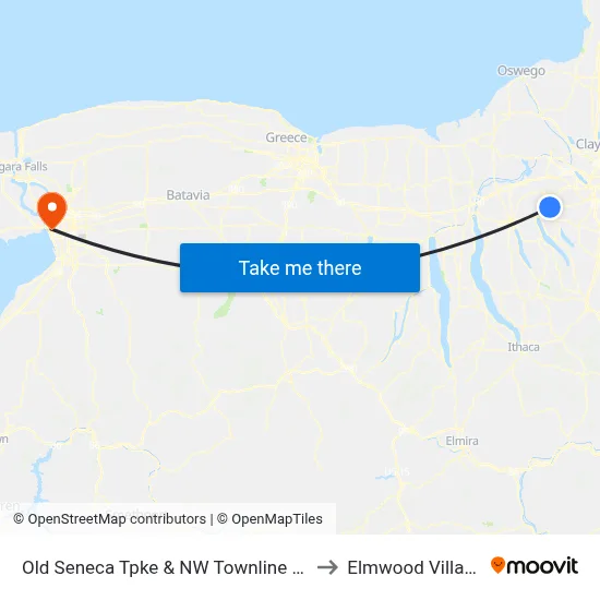 Old Seneca Tpke & NW Townline Rd to Elmwood Village map