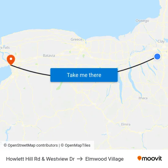 Howlett Hill Rd & Westview Dr to Elmwood Village map