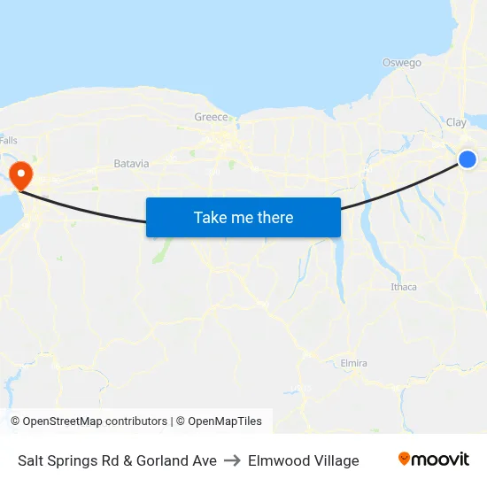 Salt Springs Rd & Gorland Ave to Elmwood Village map