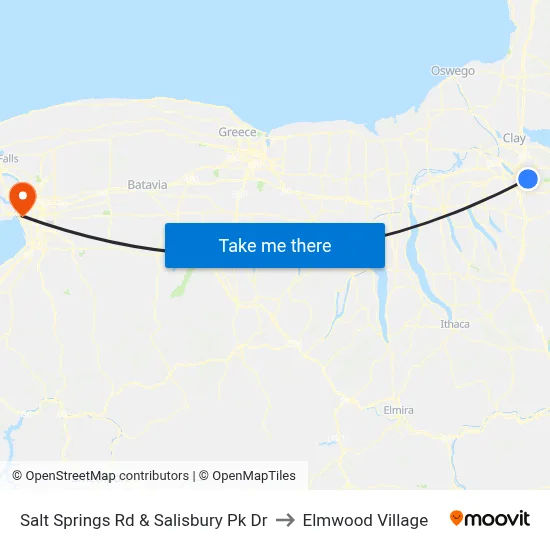 Salt Springs Rd & Salisbury Pk Dr to Elmwood Village map