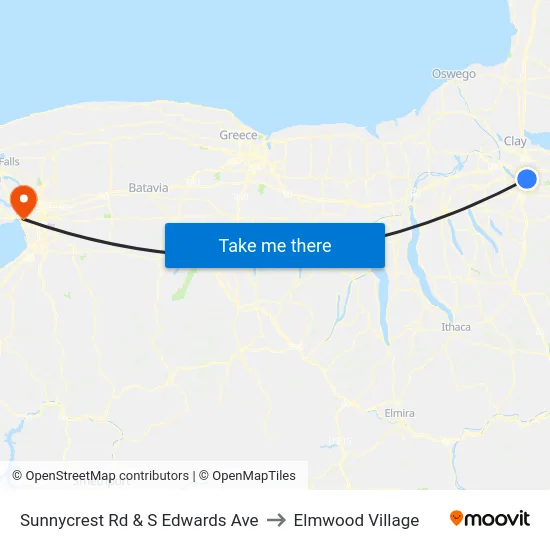 Sunnycrest Rd & S Edwards Ave to Elmwood Village map