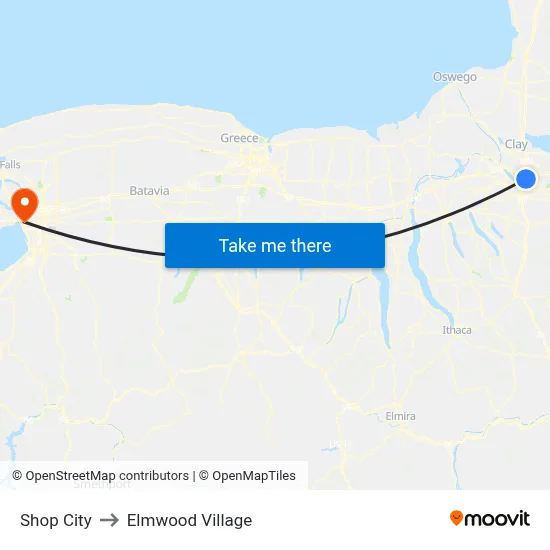 Shop City to Elmwood Village map