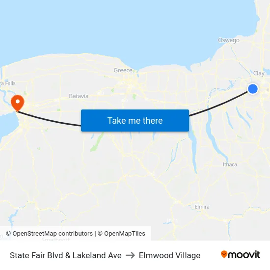 State Fair Blvd & Lakeland Ave to Elmwood Village map