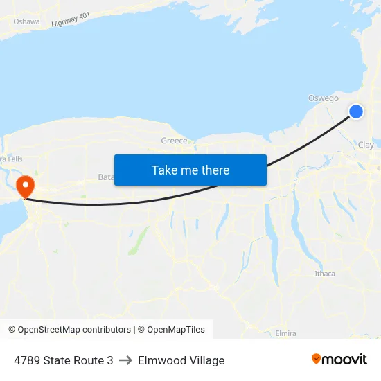 4789 State Route 3 to Elmwood Village map