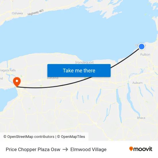 Price Chopper Plaza Osw to Elmwood Village map