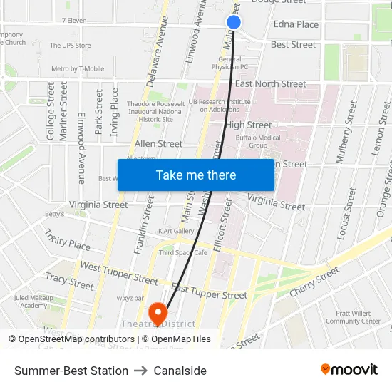 Summer-Best Station to Canalside map