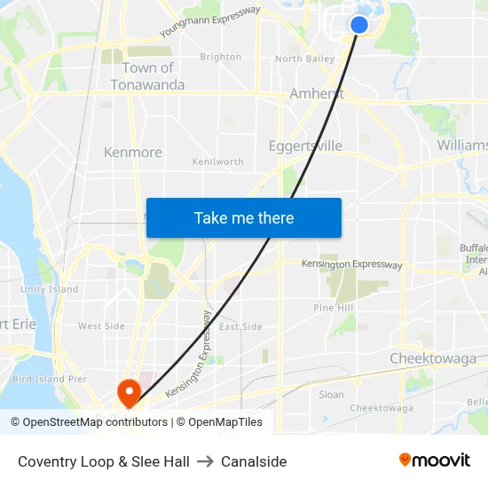 Coventry Loop & Slee Hall to Canalside map